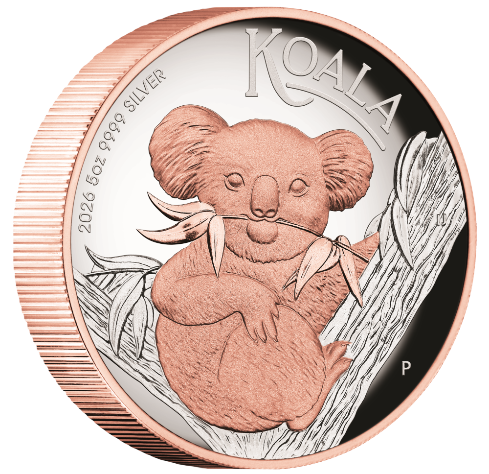 Australian Koala 2026 5oz Silver Proof High Relief Gilded Coin