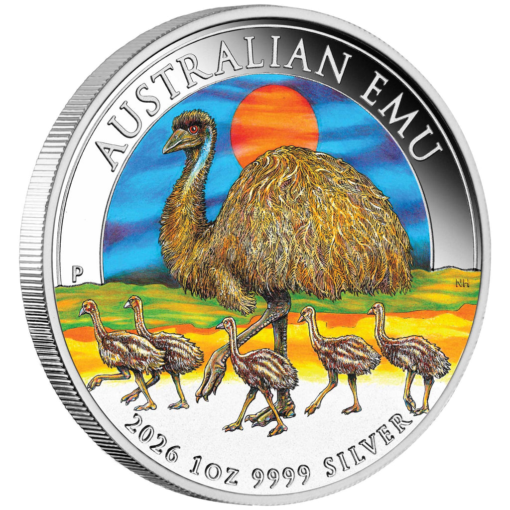 Australian Emu 2026 1 oz Silver Coloured Coin
