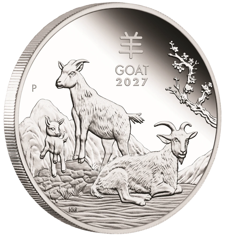 Australian Lunar Series III 2027 Year of the Goat 1oz Silver Trio – The Perth Mint