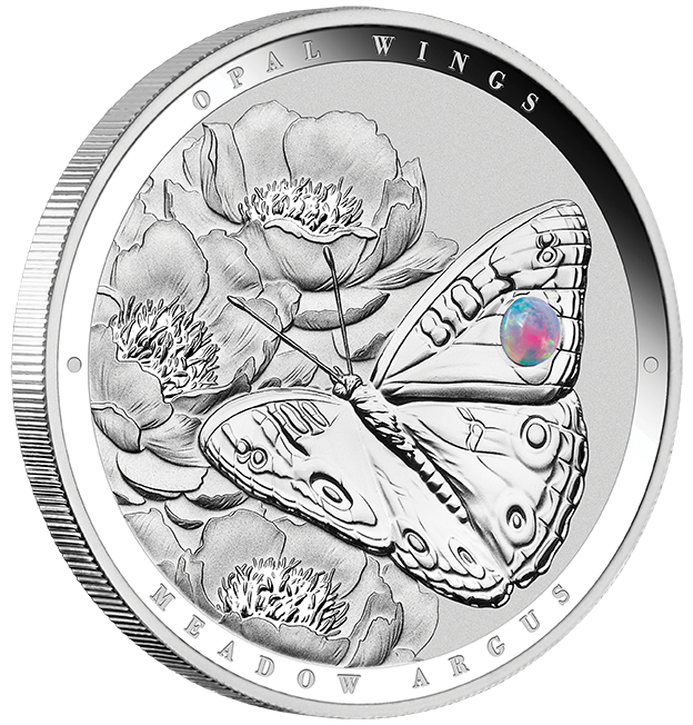 2026 Australian Opal Wings - Meadow Argus 1oz Silver Proof Coin with Opal Insert