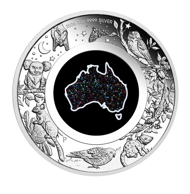 Great Southern Land 2026 1oz Silver Proof Matrix Opal Coin