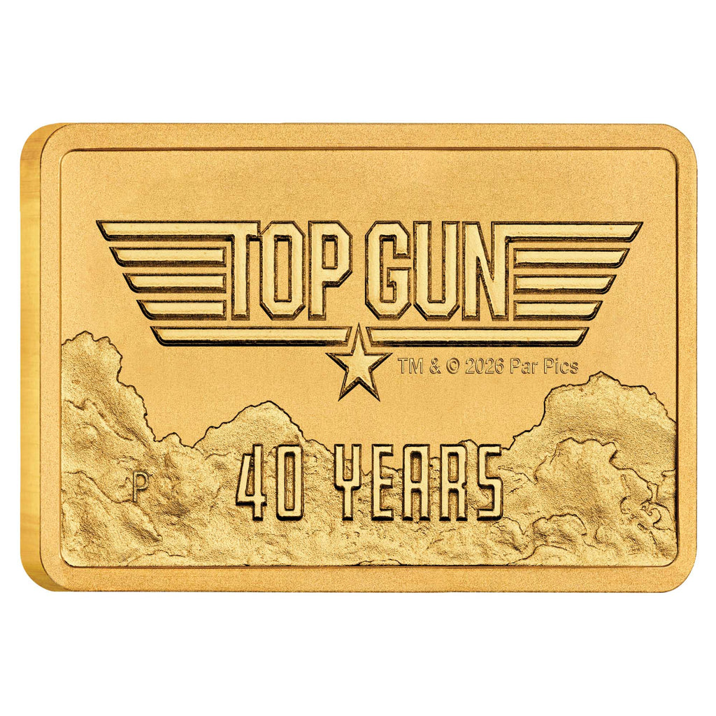 40 Years of Top Gun 2026 1g Gold Rectangular Coin in Card