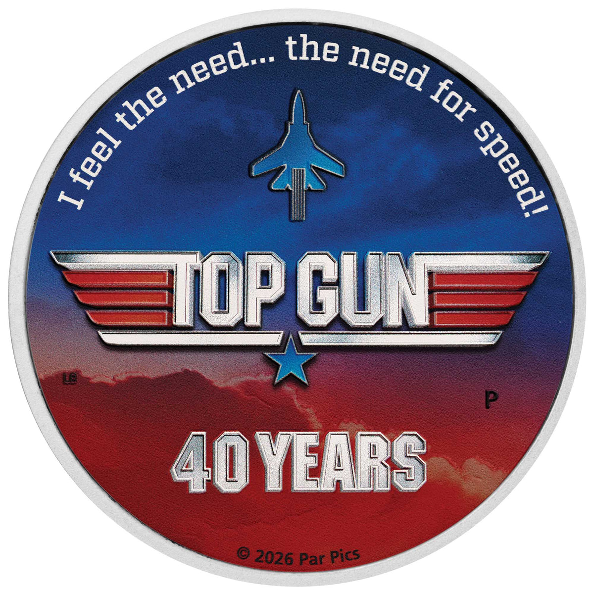 40 Years of Top Gun 2026 1oz Silver Coloured Coin