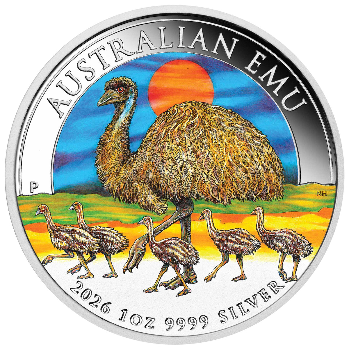 Australian Emu 2026 1 oz Silver Coloured Coin