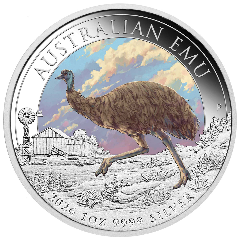 Australian Emu 2026 1oz Silver Coloured Coin