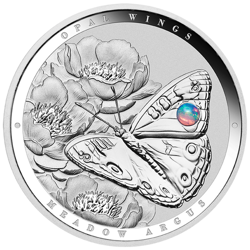 2026 Australian Opal Wings - Meadow Argus 1oz Silver Proof Coin with Opal Insert