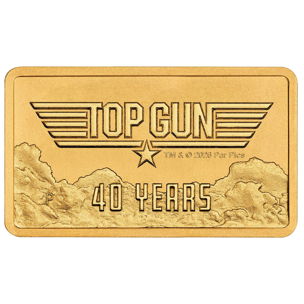40 Years of Top Gun 2026 1g Gold Rectangular Coin in Card