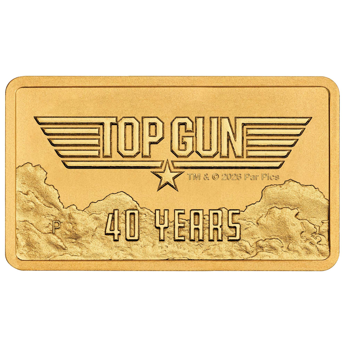 40 Years of Top Gun 2026 1g Gold Rectangular Coin in Card