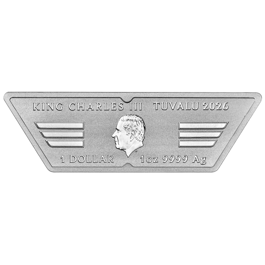 40 Years of Top Gun 2026 1oz Silver Coloured Logo-Shaped Coin