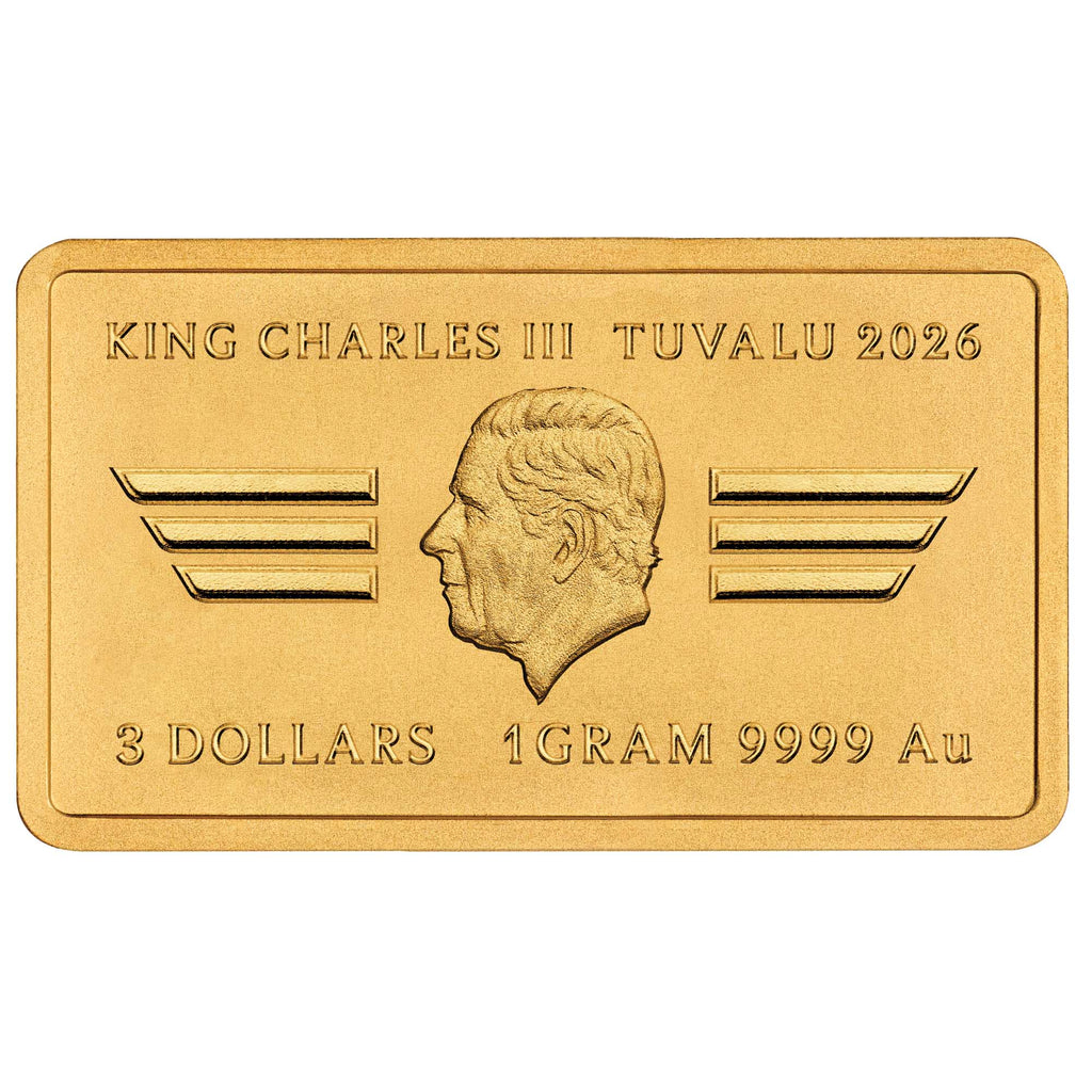 40 Years of Top Gun 2026 1g Gold Rectangular Coin in Card