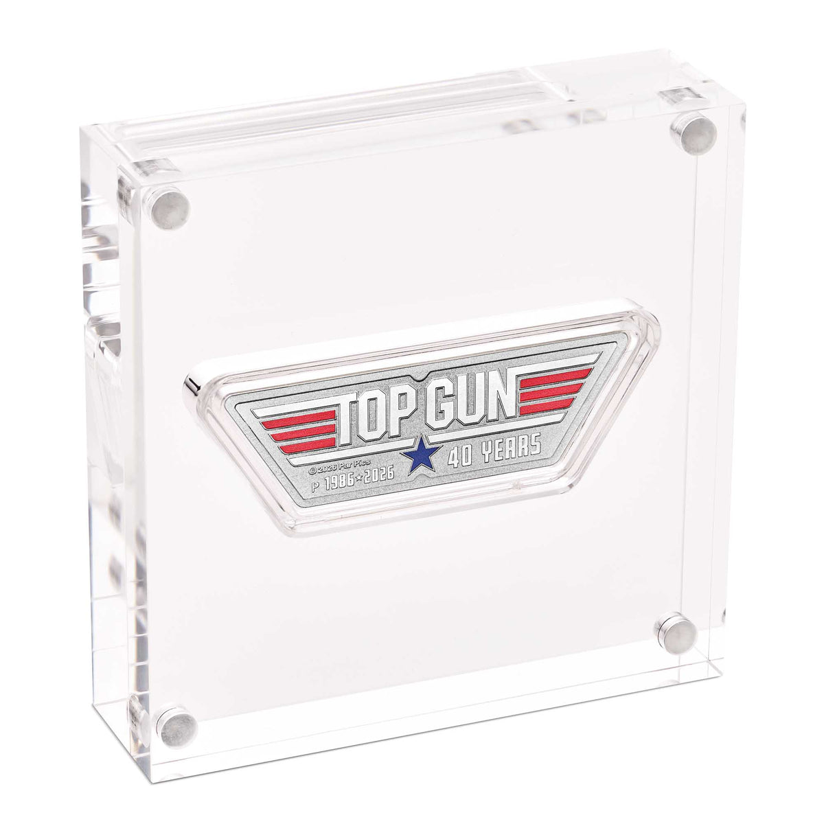 40 Years of Top Gun 2026 1oz Silver Coloured Logo-Shaped Coin