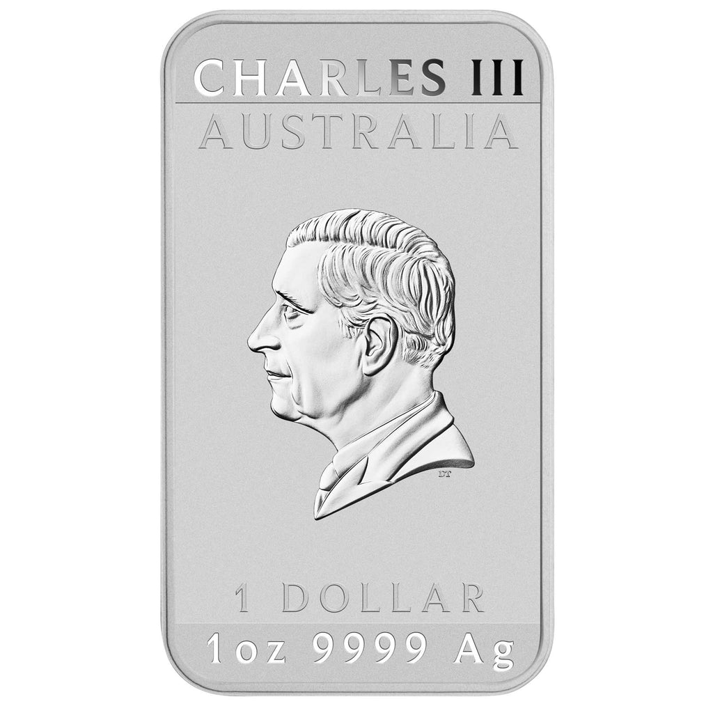 Golden Dragon 2026 1oz Silver Coloured Rectangular Coin in Card.