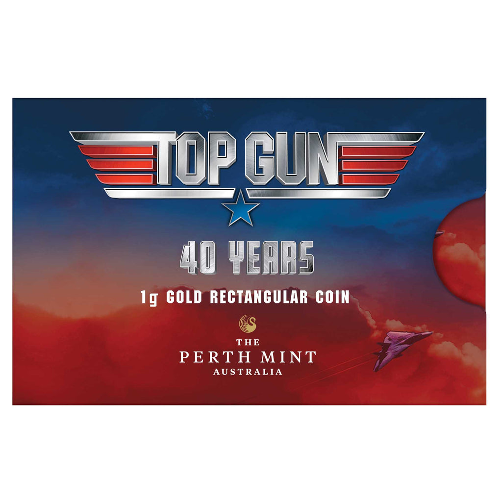 40 Years of Top Gun 2026 1g Gold Rectangular Coin in Card