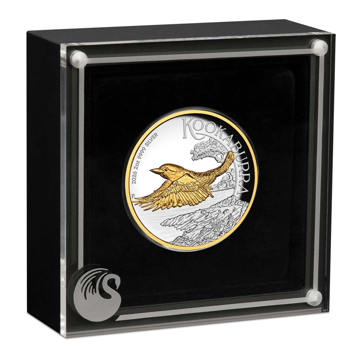Australian Kookaburra 2026 2oz Silver Proof High Relief Gilded Coin
