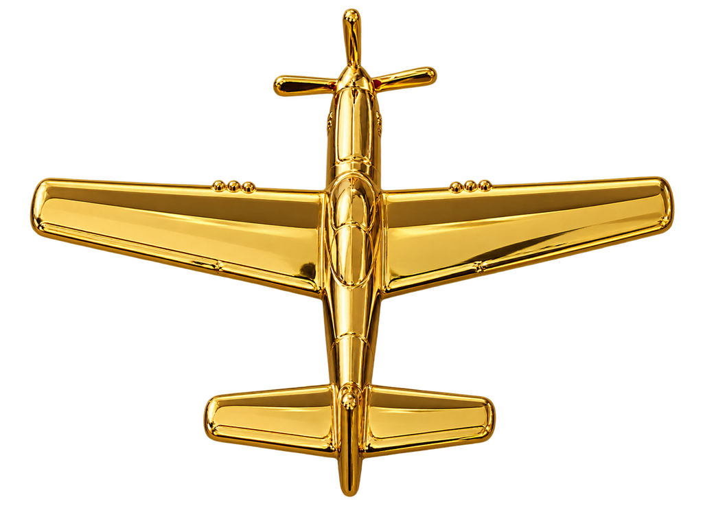 P-51 Mustang Shaped 1oz Copper Medal – WWII Fighter Aircraft Collectible