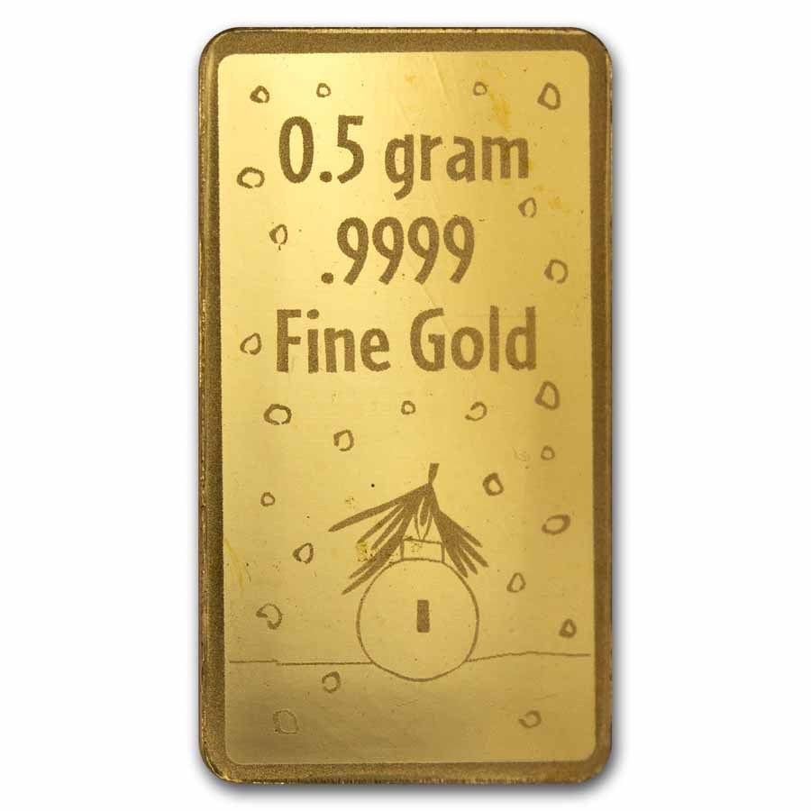 Peanuts® 60 Years of A Charlie Brown Christmas ½ Gram Gold Bar