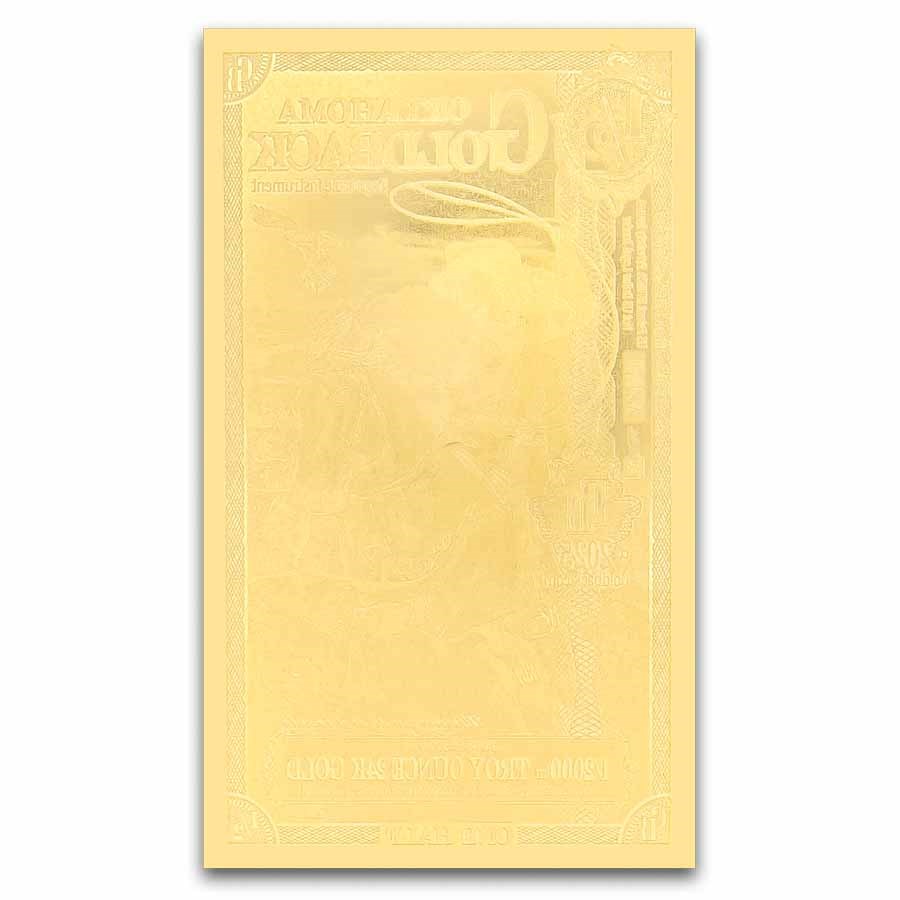 2025 Oklahoma ½ Goldback – .9999 Fine Gold Polymer Note BU