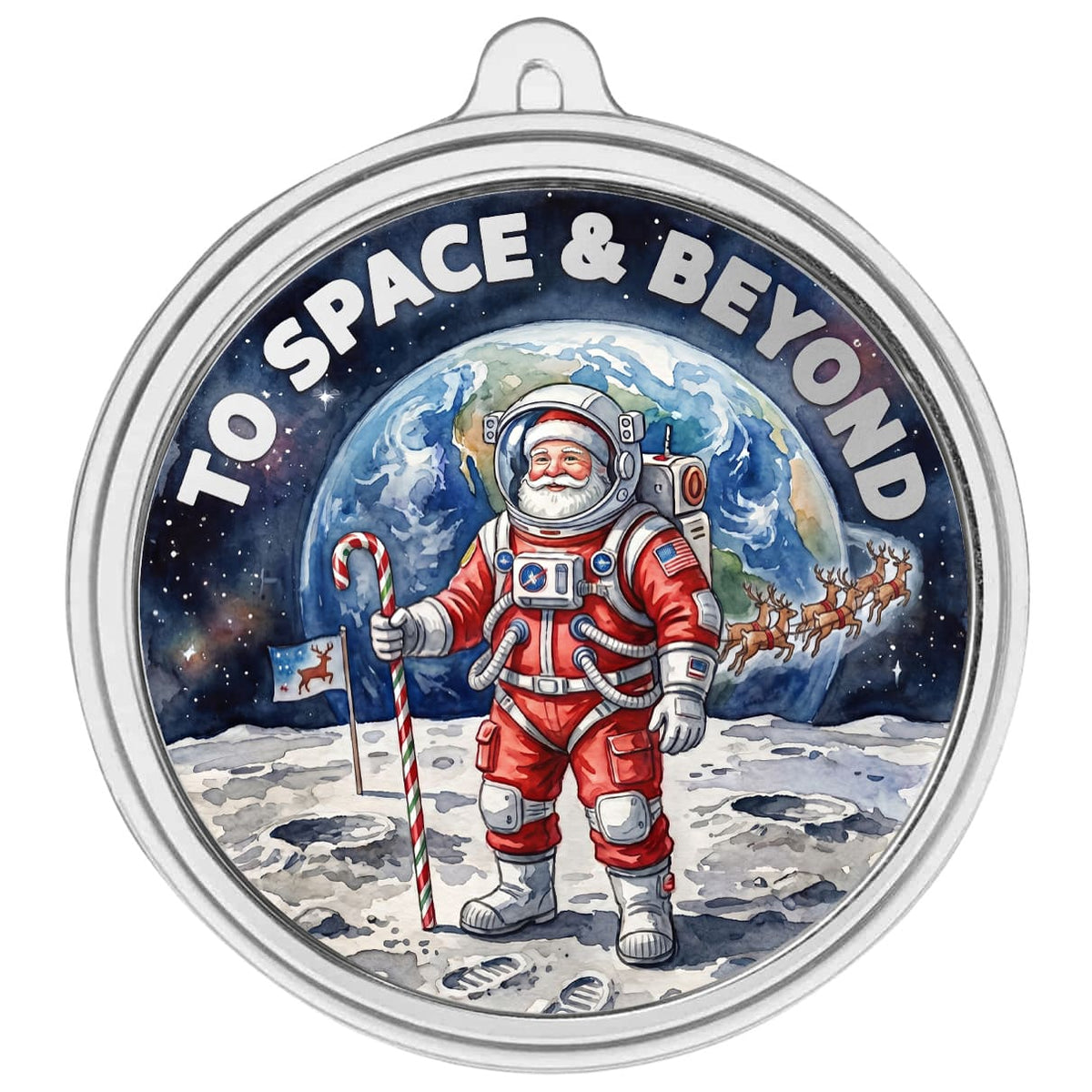 Scottsdale Mint Astronaut – 1 oz Silver Colorized Round Christmas Ornament