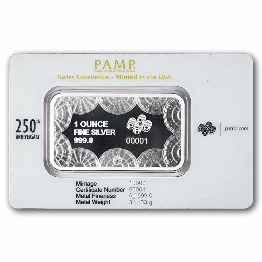 2026 PAMP 250th Anniversary of the USA 1oz Silver Bar