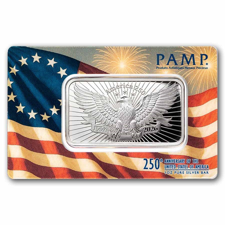 2026 PAMP 250th Anniversary of the USA 1oz Silver Bar