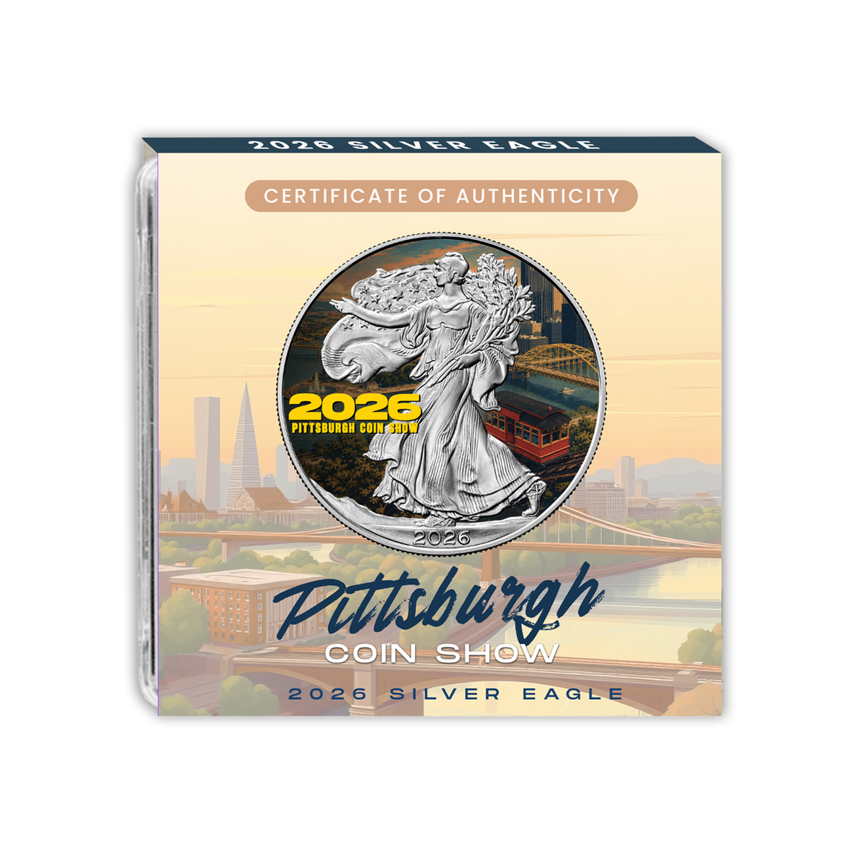 2026 U.S. Eagle Pittsburgh Coin Show Edition 1oz Silver Coin – Colourised | Limited Edition 2,026