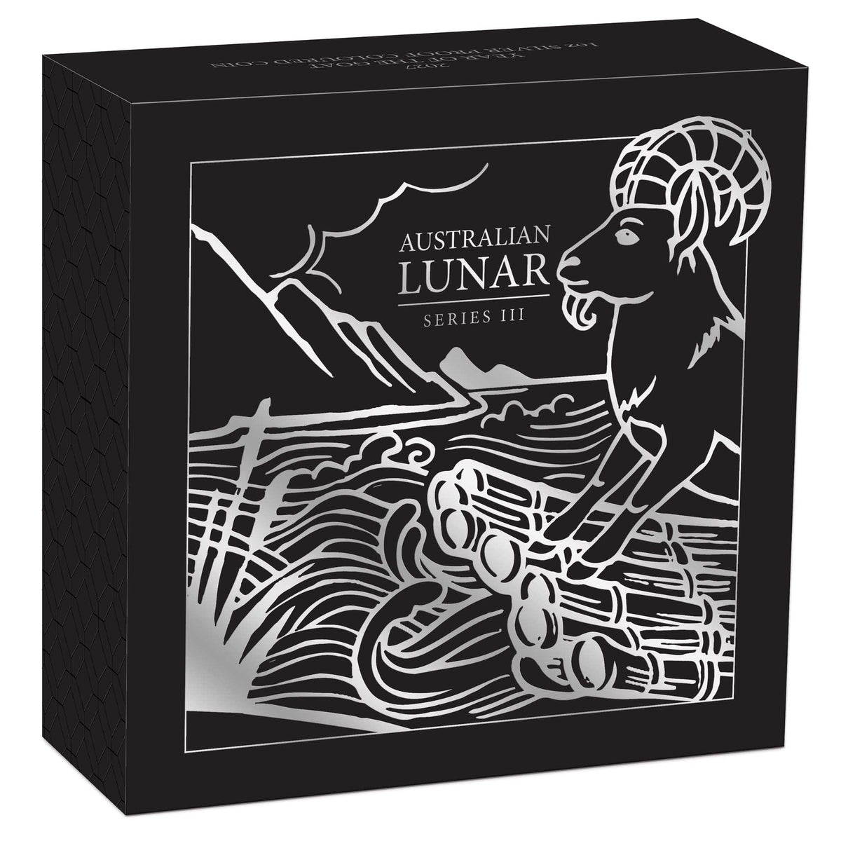 Australian Lunar Series III 2027 Year of the Goat 1oz Silver Proof Coloured Coin.