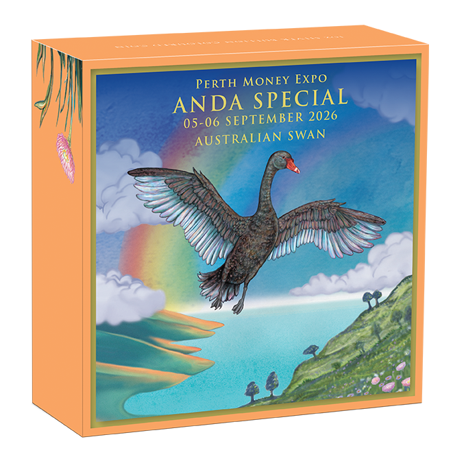 Perth Money Expo ANDA Show Special – 2026 Australian Swan 1 oz Silver Coloured Coin