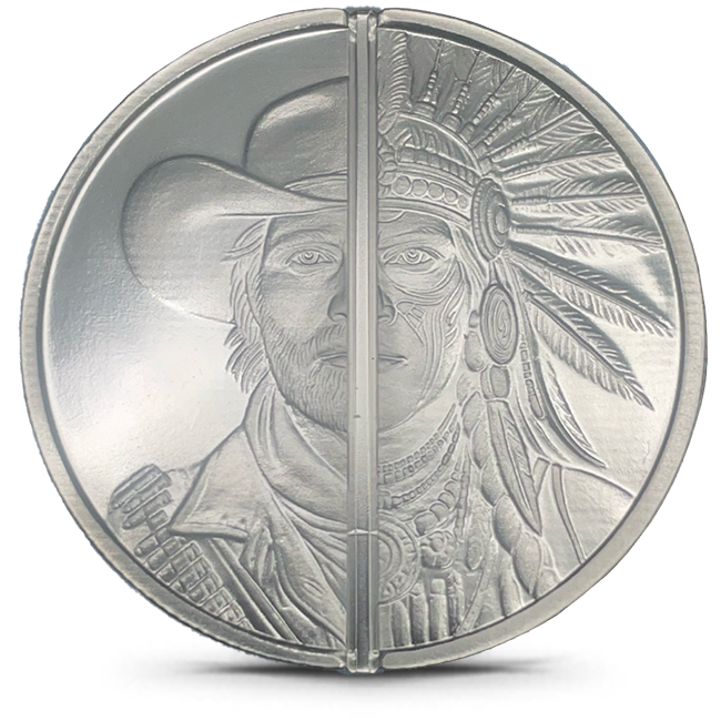 Silver Western Warrior Divisible Round – 1 oz .999 Fine Silver