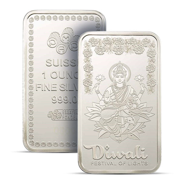 2025 PAMP Suisse Diwali – Festival of Lights 1oz Silver Art Bar in Assay – 4,000 Mintage