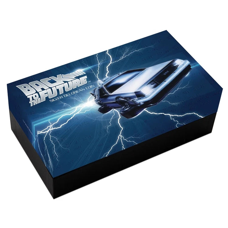 2015 Back to the Future 30th Anniversary 1oz Silver Proof Coin – DeLorean Car Model