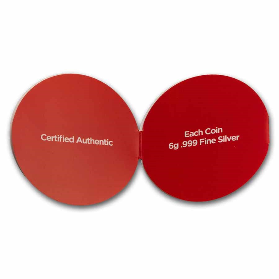 2020 Fiji Proof Silver Coca-Cola Bottle Cap Vending Machine 4-Coin Set