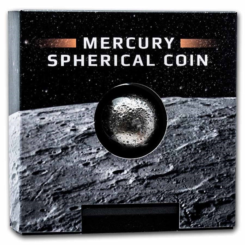 2022 Barbados $5 Mercury Sphere – 1 oz Silver Antiqued Coin