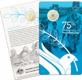 2022 Australian $2 75th Anniversary of Peacekeeping C Mintmark Coloured Uncirculated Coin Royal Australian Mint mintage 60000