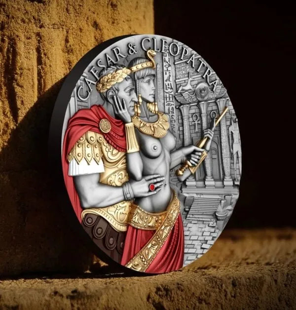 2024 Cameroon Caesar & Cleopatra 2oz Silver Colorized Coin