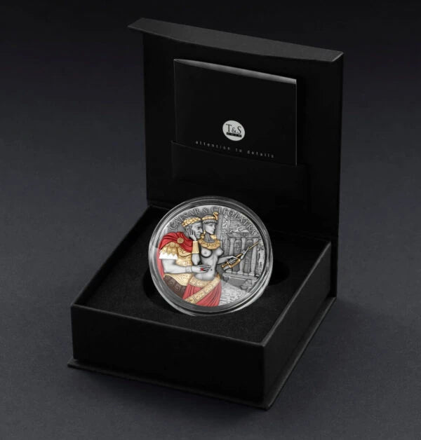 2024 Cameroon Caesar & Cleopatra 2oz Silver Colorized Coin