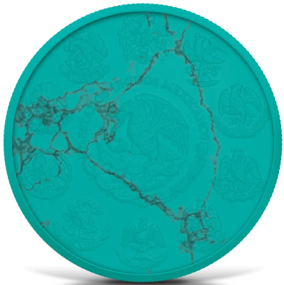 2024 Mexico Libertad – Turquoise Marble Collection 1oz Silver Coin – 500 Mintage