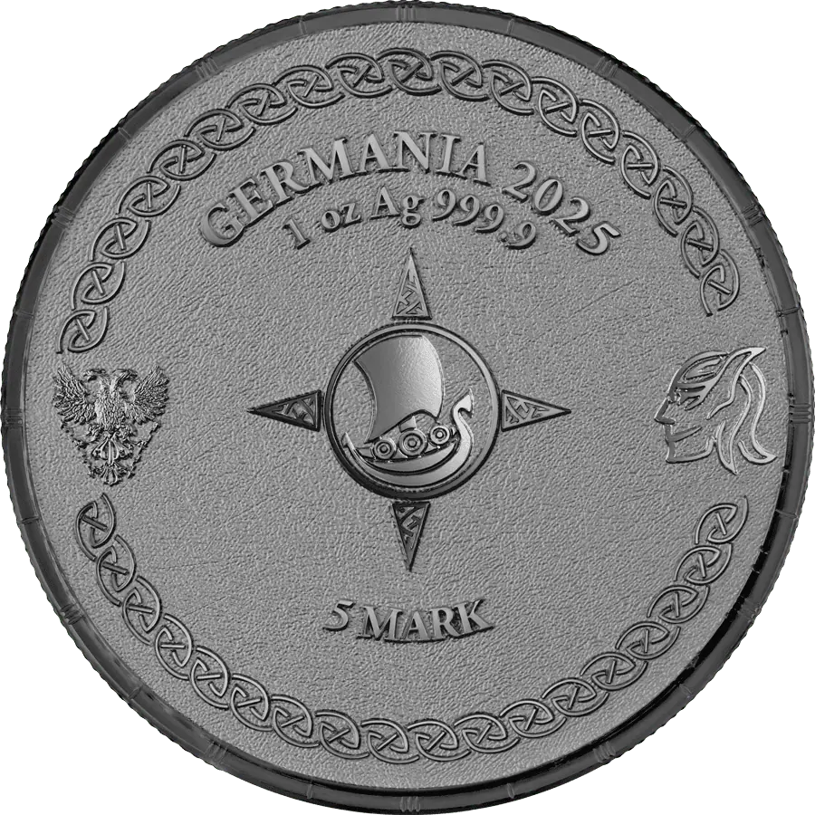 2025 Germania Ragnarök: Loki – 1oz Black Silver BU Coin