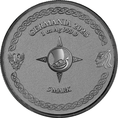 2025 Germania Ragnarök: Loki – 1oz Black Silver BU Coin