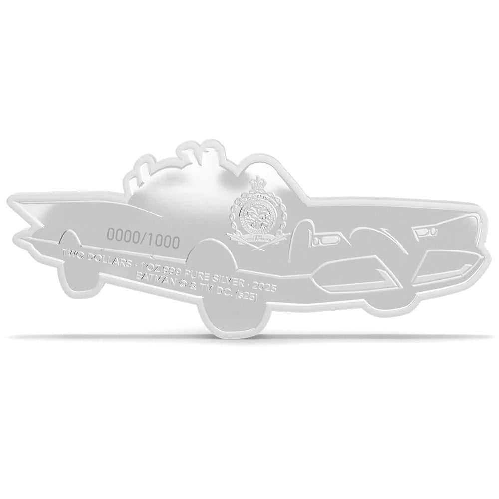 2025 BATMAN™66 – Batmobile 1oz Silver Collectible Coin – 1,000 Mintage