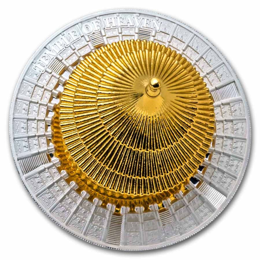 2025 Samoa Temple of Heaven 3oz Silver Full Sculpture Shaped Coin