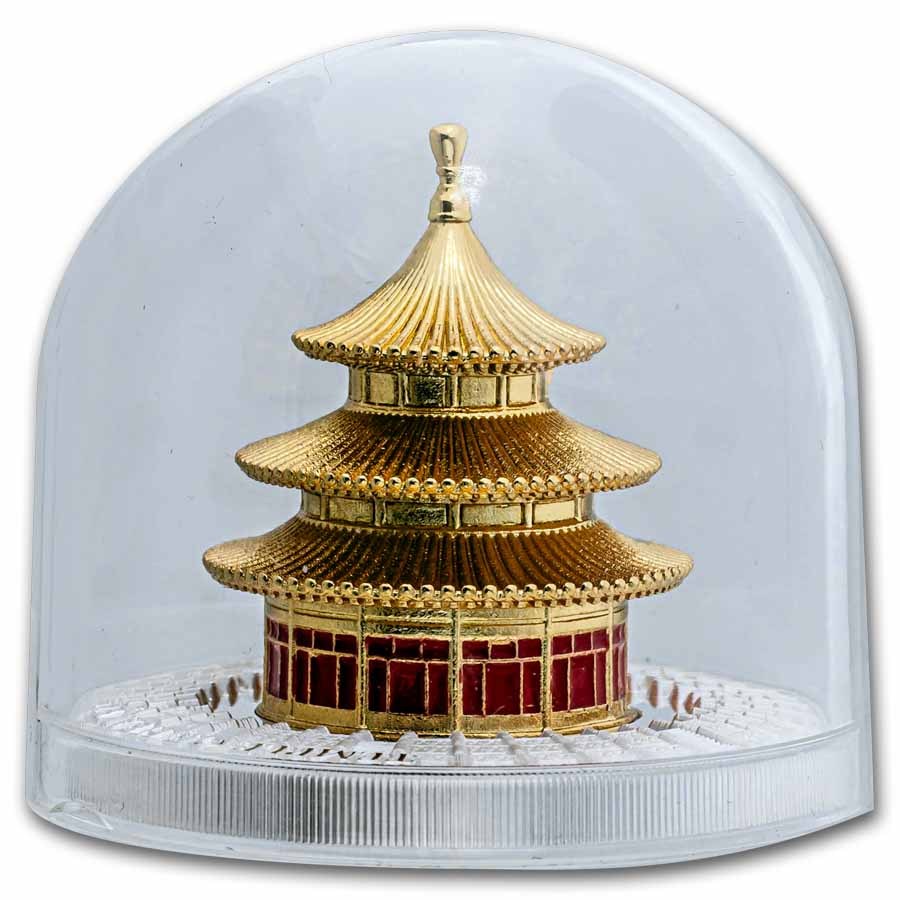 2025 Samoa Temple of Heaven 3oz Silver Full Sculpture Shaped Coin
