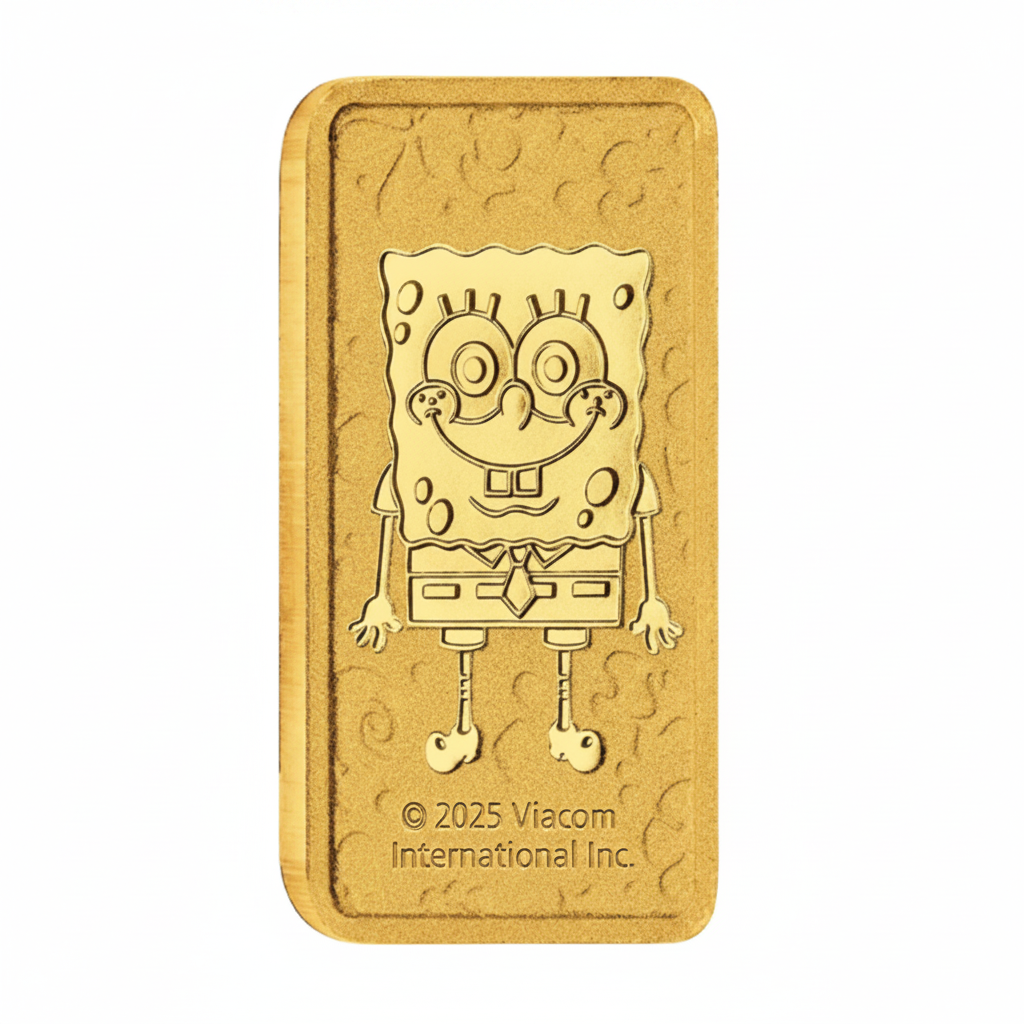 2025 SpongeBob SquarePants 1g Gold Minted Bar