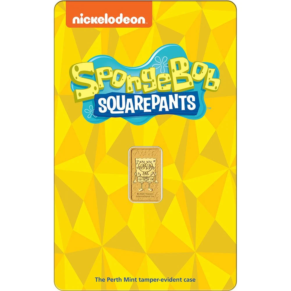 2025 SpongeBob SquarePants 1g Gold Minted Bar