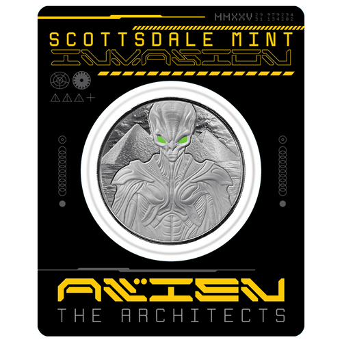 2025 Samoa Alien Architects 1oz Colorized Silver Coin by Scottsdale Mint