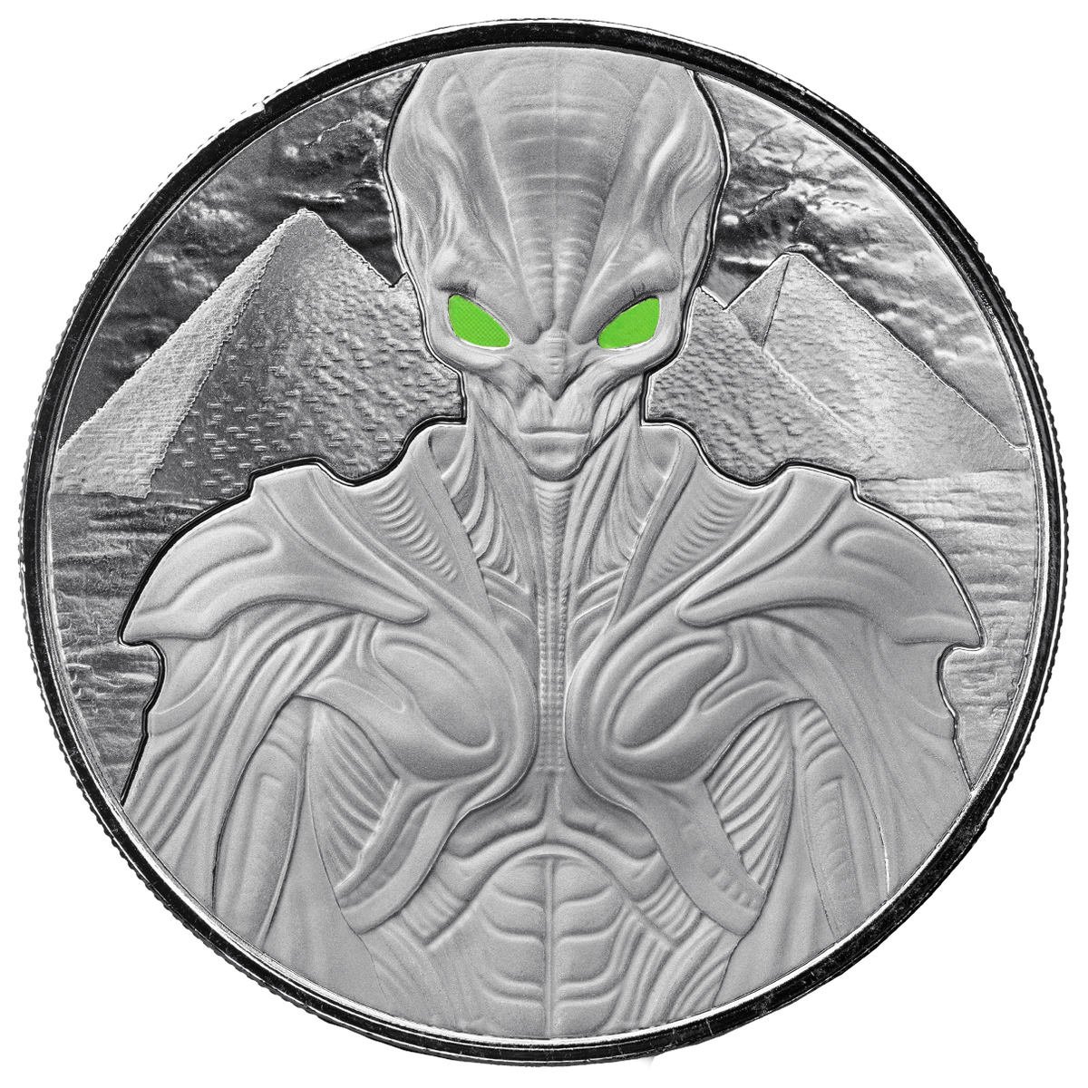 2025 Samoa Alien Architects 1 oz Silver Colorized Coin – Scottsdale Mint&nbsp;– Mintage 1,500