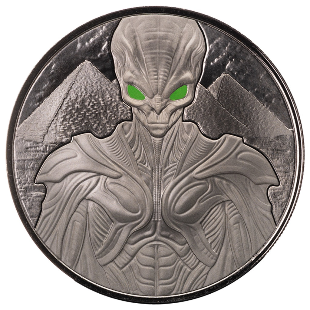 Scottsdale Mint 2025 Samoa Alien Architects 1 oz Silver Rhodium Plated Coin – Mintage 1,000