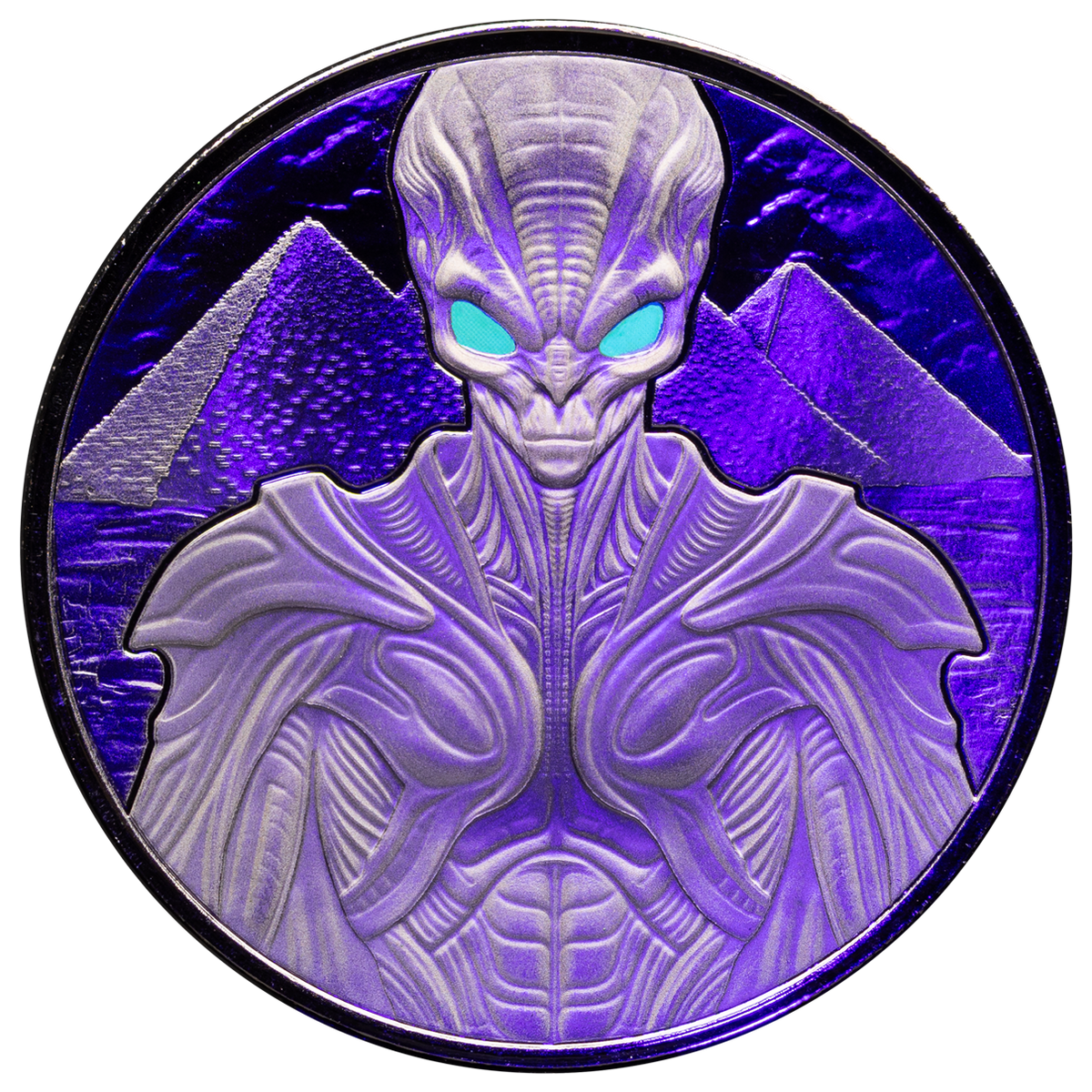 Scottsdale Mint 2025 Samoa Alien Architects 1 oz Silver Rhodium Plated Coin – Mintage 1,000
