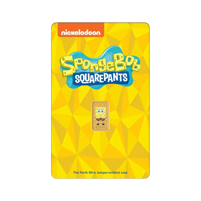 SpongeBob SquarePants 1g Gold Coloured Minted Bar