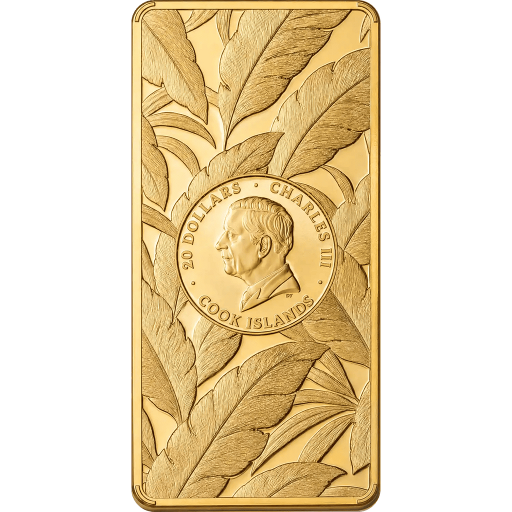 2026 Cook Islands Barre de Luxe Leopard 3oz Silver Gilded Proof Bar