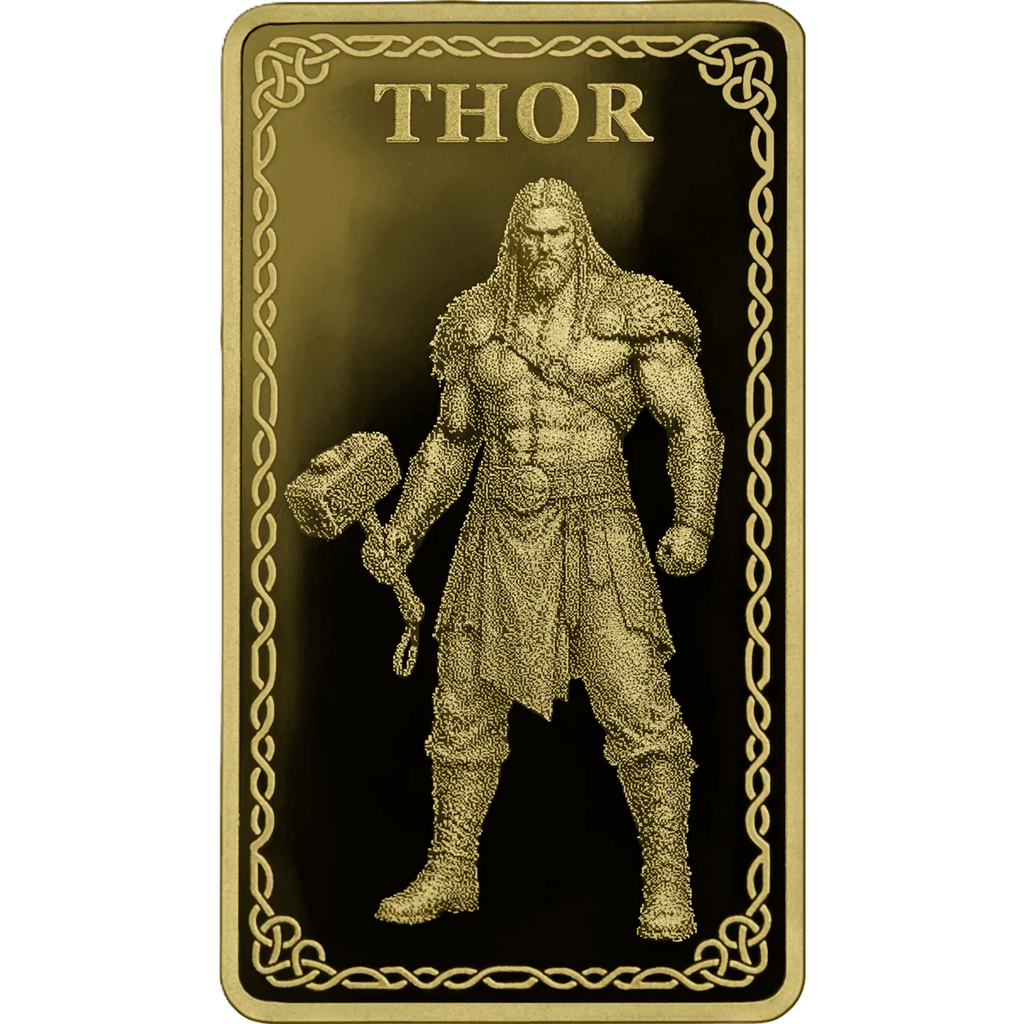 Gods of Germania – Thor 1/100oz Gold Proof 999.9 Minted Bar
